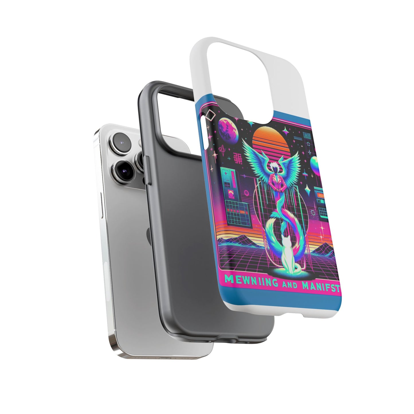 mewing and manifesting vibrant 3d protective phone case