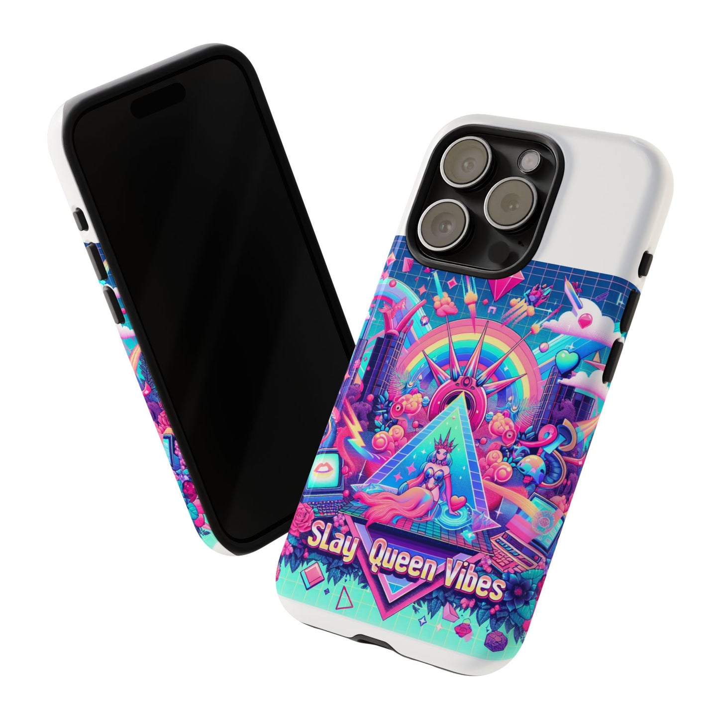 slay queen vibes 3d wrap protective phone case for women