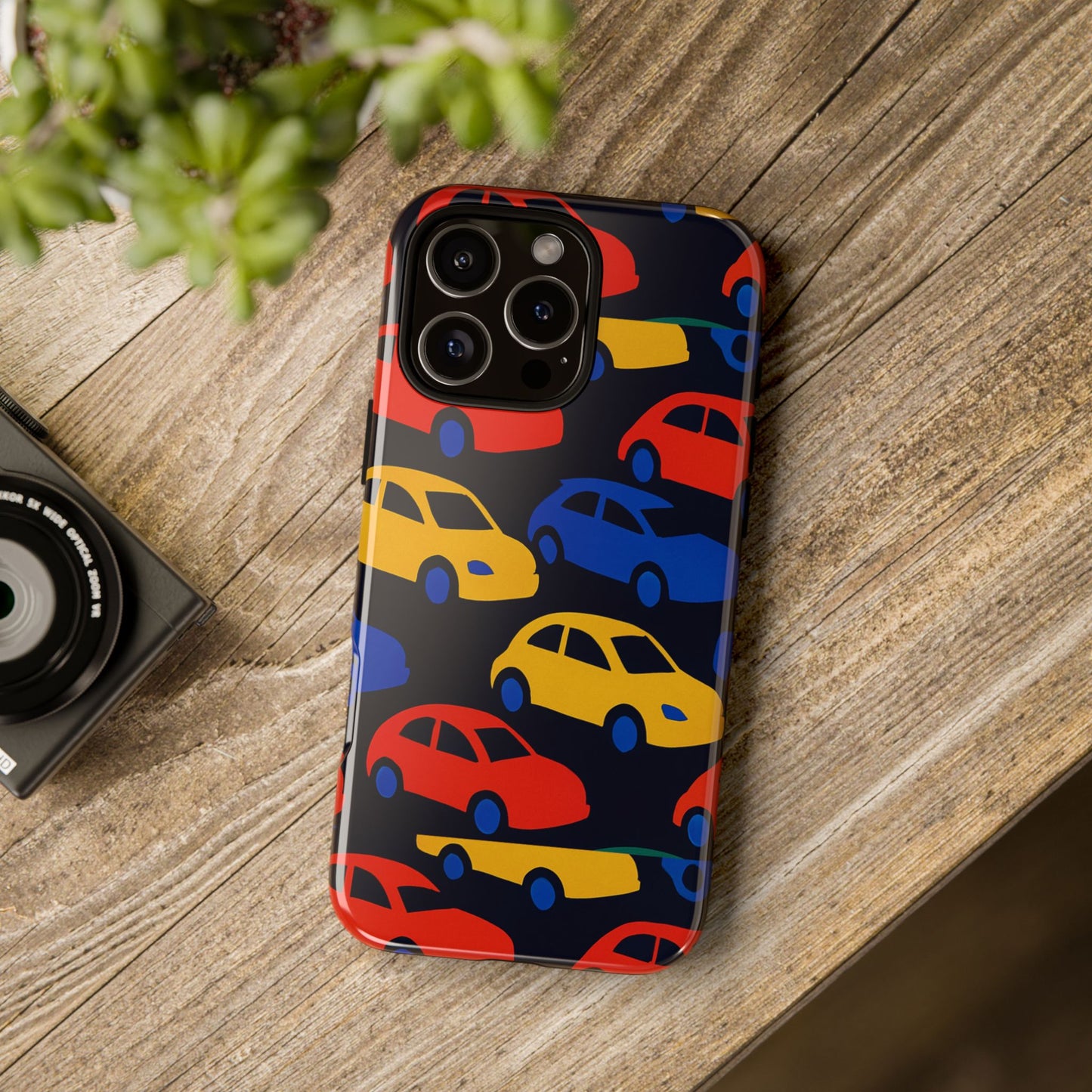 multicolour 3d car design protective phone case stylish accessory for unique expression compatible with iphone 13, 14, 15 & 16 – all models including pro, pro max & plus