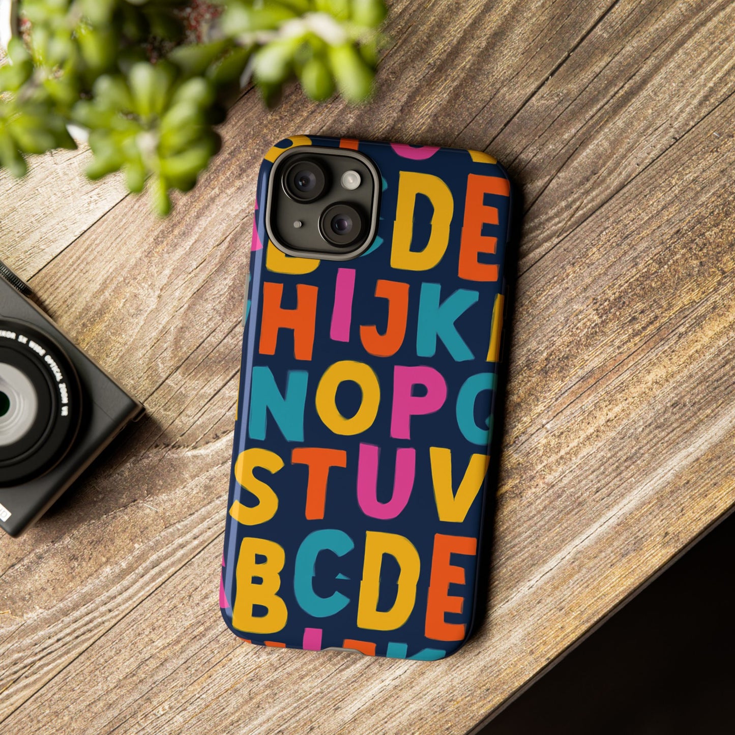 multicolour alphabet 3d wrap protective phone case for unique style and playful expression compatible with iphone 13, 14, 15 & 16 – all models including pro, pro max & plus