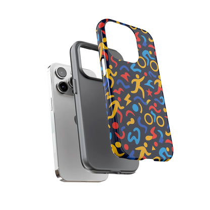 Vibrant Abstract 3D Wrap Protective Phone Case in Multicolour Design for Unisex Fashion Accessory Compatible with iPhone 13, 14, 15 & 16 – all models including Pro, Pro Max & Plus