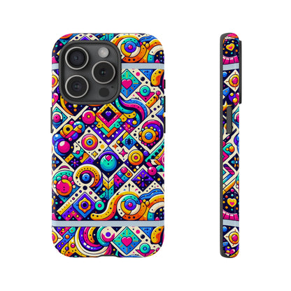 Pattern Image 6 Vibrant 3D Wrap Phone Case for Anime and Comic Fans - Colourful Abstract Design Compatible with iPhone 13, 14, 15 & 16 – all models including Pro, Pro Max & Plus