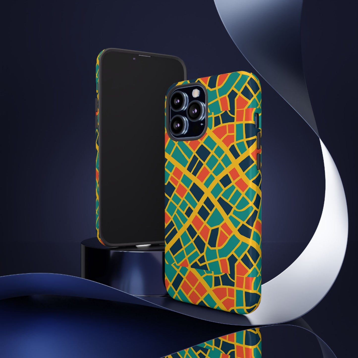 multicolour geometric 3d wrap protective phone case stylish accessory for men and women vibrant design ideal for unique expression compatible with iphone 13, 14, 15 & 16 – all models including pro, pro max & plus