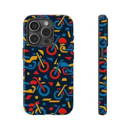 Multicolour Motorcycle Phone Case – Vibrant Art Design for Stylish Protection – Compatible with iPhone 13, 14, 15 & 16 – All Models Including Pro, Pro Max & Plus