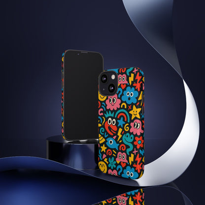 Vibrant Cartoon Protective Phone Case with 3D Wrap Design for Creative Expression – Compatible with iPhone 13, 14, 15 & 16 – All Models Including Pro, Pro Max & Plus