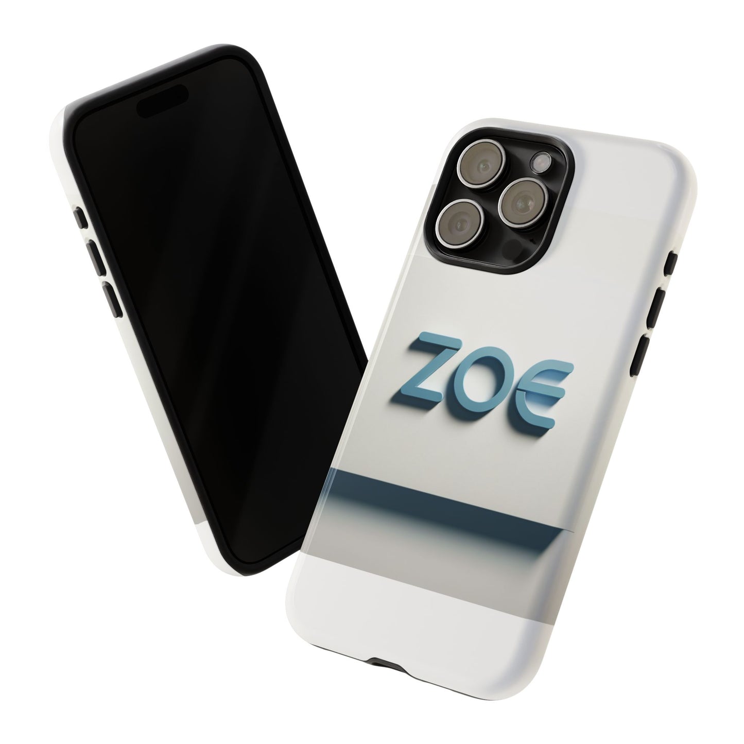 vibrant 3d lettering phone case in blue design for stylish protection compatible with iphone 13, 14, 15 & 16 – all models including pro, pro max & plus