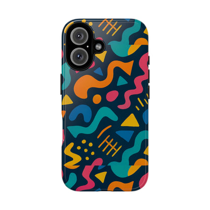 Vibrant Abstract Protective Phone Case with Bold 3D Design for Unique Expression and Stylish Protection Compatible with iPhone 13, 14, 15 & 16 – all models including Pro, Pro Max & Plus