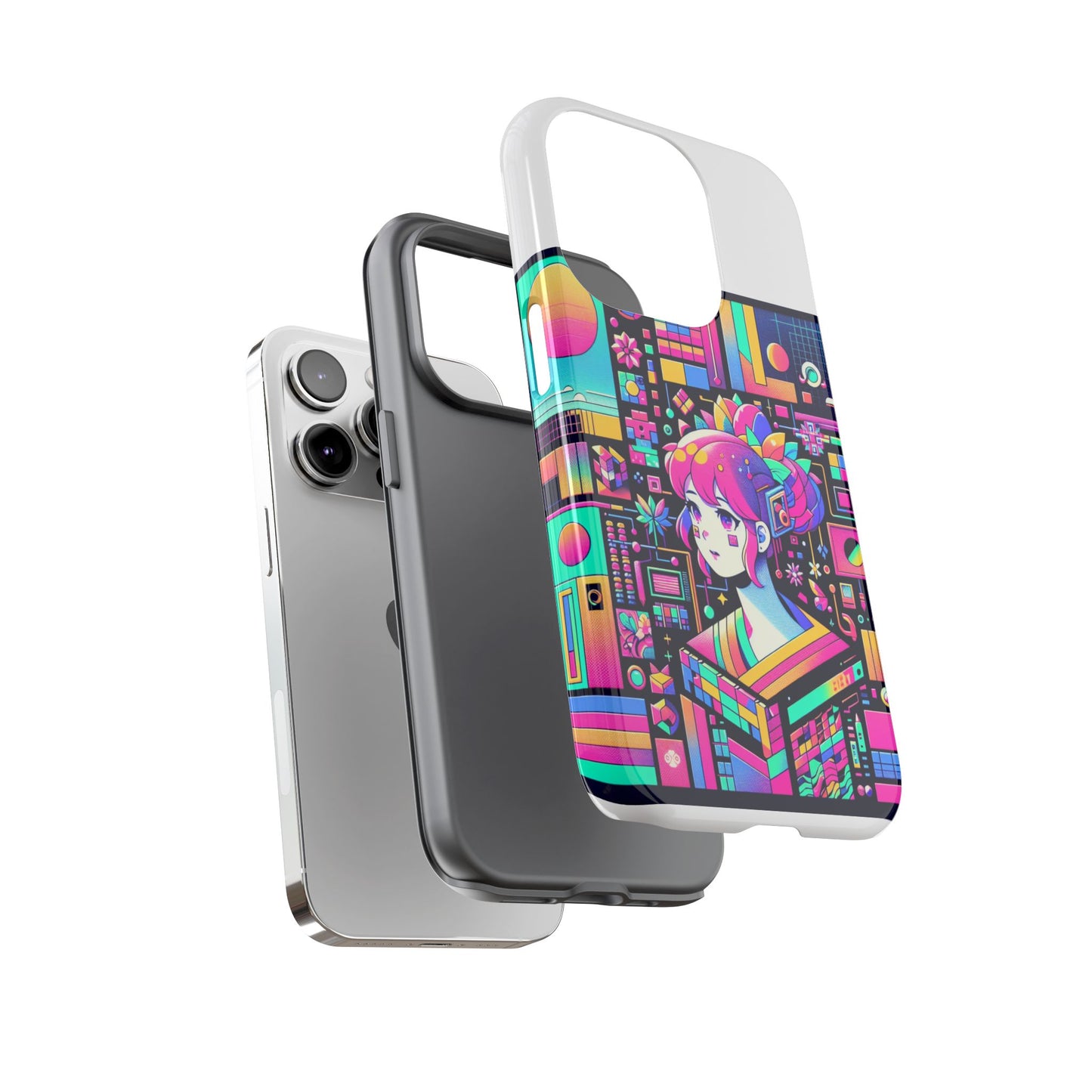 ratio d irl protective phone case with 3d wrap design, uv protected, durable tpu silicone, shock absorbent, ideal for anime and comic culture fans