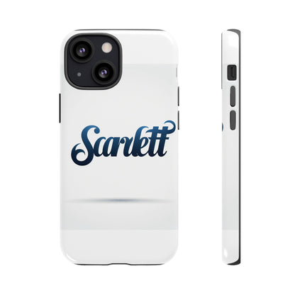 Vibrant 3D Wrap Protective Phone Case with Blue Script Design – Unique Fashion Accessory – Compatible with iPhone 13, 14, 15 & 16 – all models including Pro, Pro Max & Plus