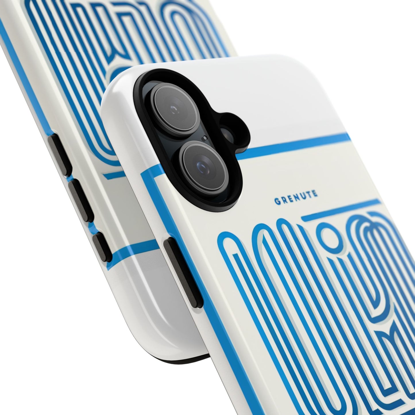 vibrant 3d wrap phone case in blue alphabet design for stylish protection compatible with iphone 13, 14, 15 & 16 – all models including pro, pro max & plus