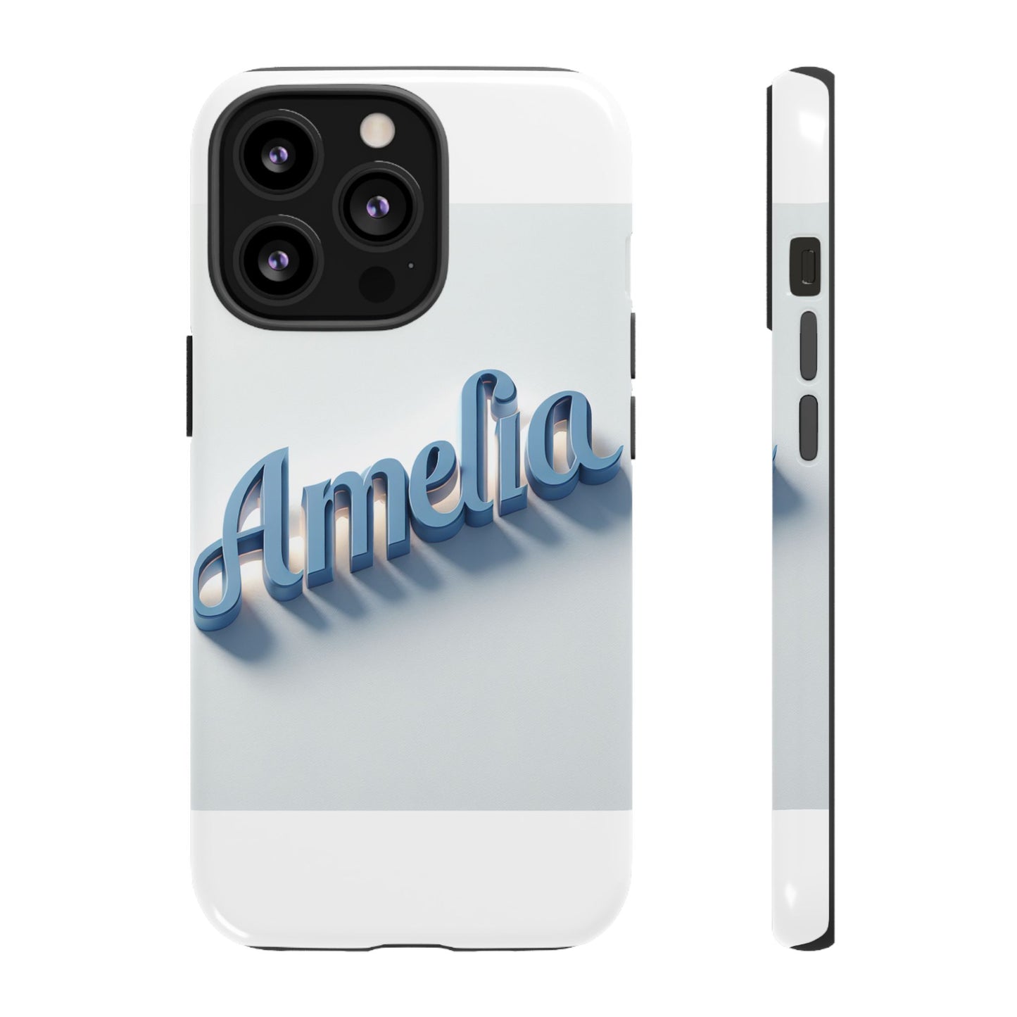 vibrant 3d lettering phone case in blue for self-expression and style compatible with iphone 13, 14, 15 & 16 – all models including pro, pro max & plus