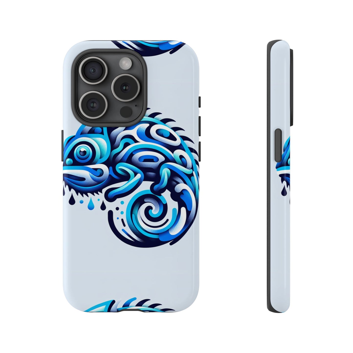 blue animal create 5 phone case with vibrant 3d wrap design, shock absorption, uv protection, for stylish and durable smartphone protection