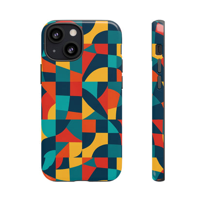 Vibrant Multicolour Geometric 3D Wrap Phone Case for Stylish Protection and Unique Expression Compatible with iPhone 13, 14, 15 & 16 – all models including Pro, Pro Max & Plus