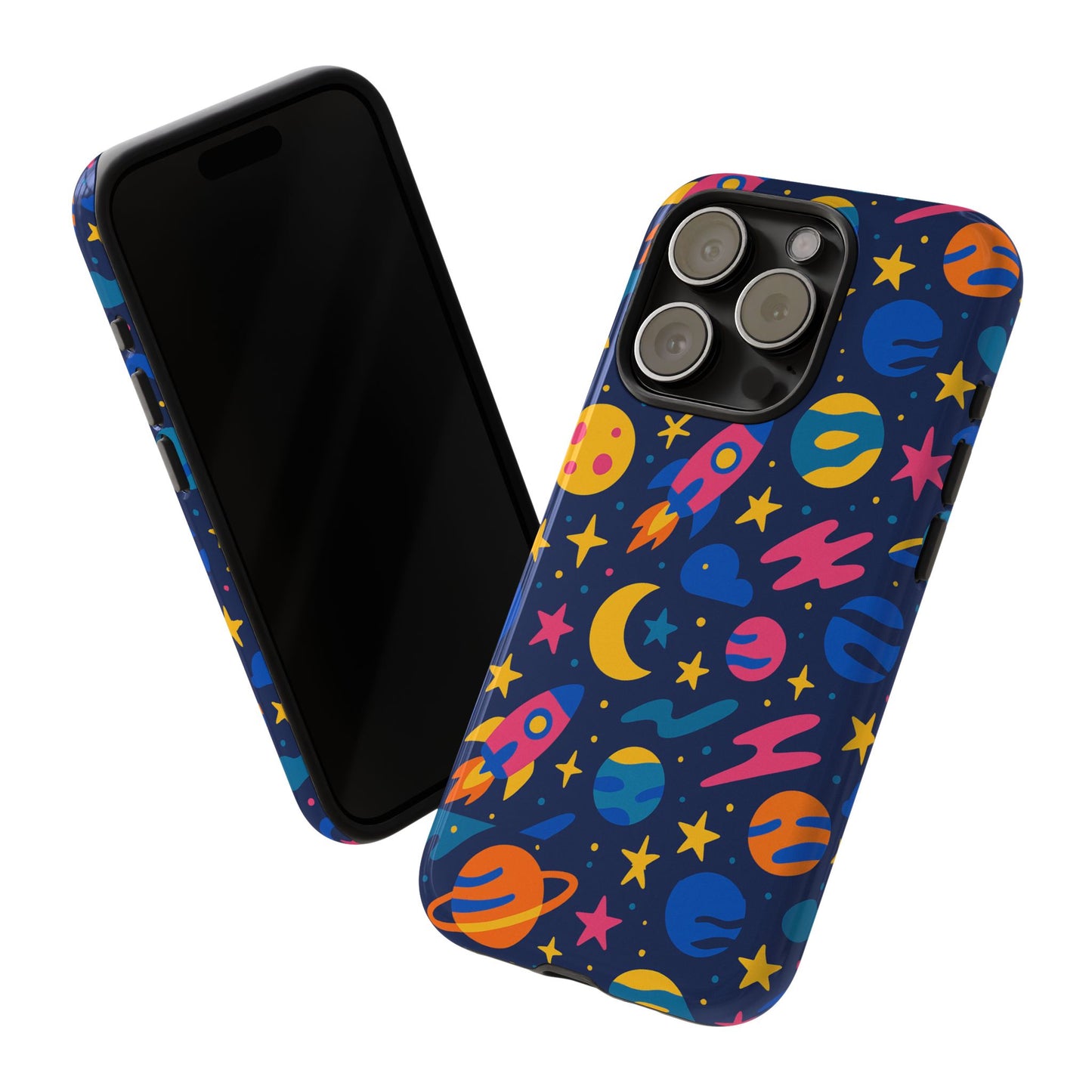 vibrant 3d space theme protective phone case for trendsetters and creatives stylish protection compatible with iphone 13, 14, 15 & 16 – all models including pro, pro max & plus