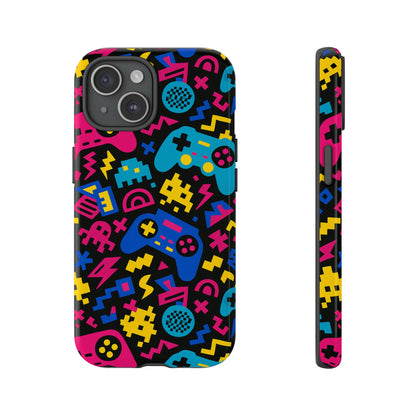 Vibrant Retro Gaming Phone Case with 3D Design for Stylish Protection Compatible with iPhone 13, 14, 15 & 16 – all models including Pro, Pro Max & Plus