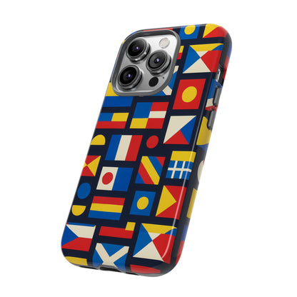 Multicolour Geometric Protective Phone Case for Smartphones, Stylish Protection and Unique Design, Compatible with iPhone 13, 14, 15 & 16 – all models including Pro, Pro Max & Plus