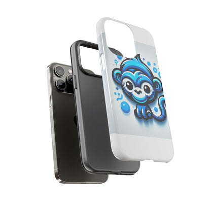 Vibrant 3D Wrap Protective Phone Case with Fun Blue Monkey Design – Stylish Accessory for Men and Women – Compatible with iPhone 13, 14, 15 & 16 – All Models Including Pro, Pro Max & Plus