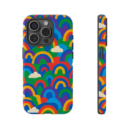 Multicolour 3D Rainbow Phone Case for Trendy Men and Women Unique Playful Design Stylish Protection Compatible with iPhone 13, 14, 15 & 16 – all models including Pro, Pro Max & Plus