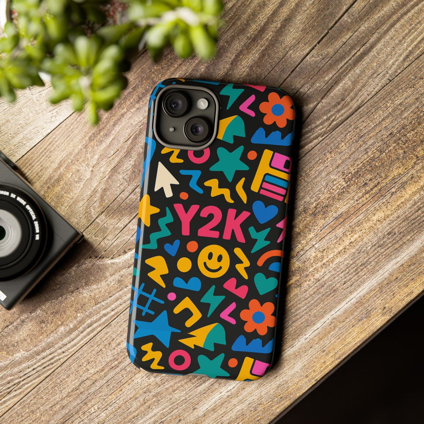 vibrant y2k design 3d wrap protective phone case for unique style and fashion accessory compatible with iphone 13, 14, 15 & 16 – all models including pro, pro max & plus