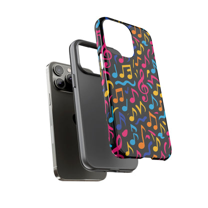 Vibrant Music Themed Phone Case with Colourful 3D Design – Stylish Protection for Music Lovers – Compatible with iPhone 13, 14, 15 & 16 – all models including Pro, Pro Max & Plus