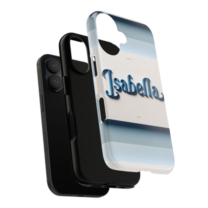 Name Isabella Blue Phone Case with 3D Wrap and Vibrant Anime Inspired Design for Stylish Protection and Personalised Smartphone Accessory
