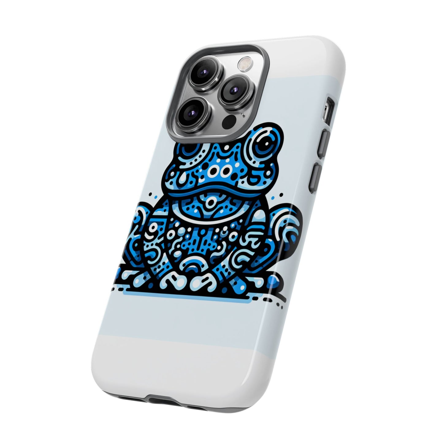 vibrant 3d blue animal print protective phone case for bold individuals – stylish protection compatible with iphone 13, 14, 15 & 16 – all models including pro, pro max & plus