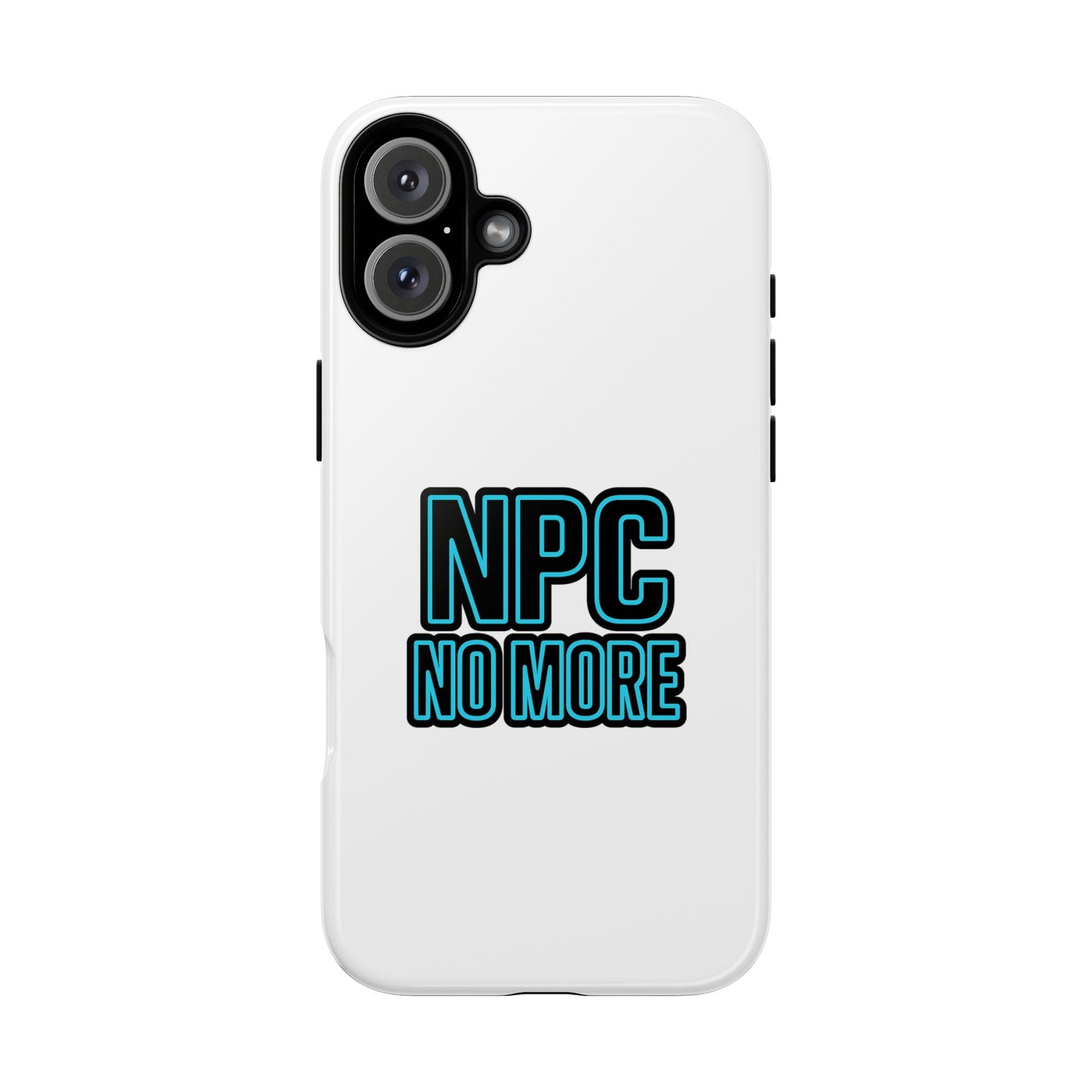 tough cases - npc no more phone case for gamers & meme lovers - stylish protective cover for trendsetters, shock-absorbing design, ideal gift for tech enthusiasts