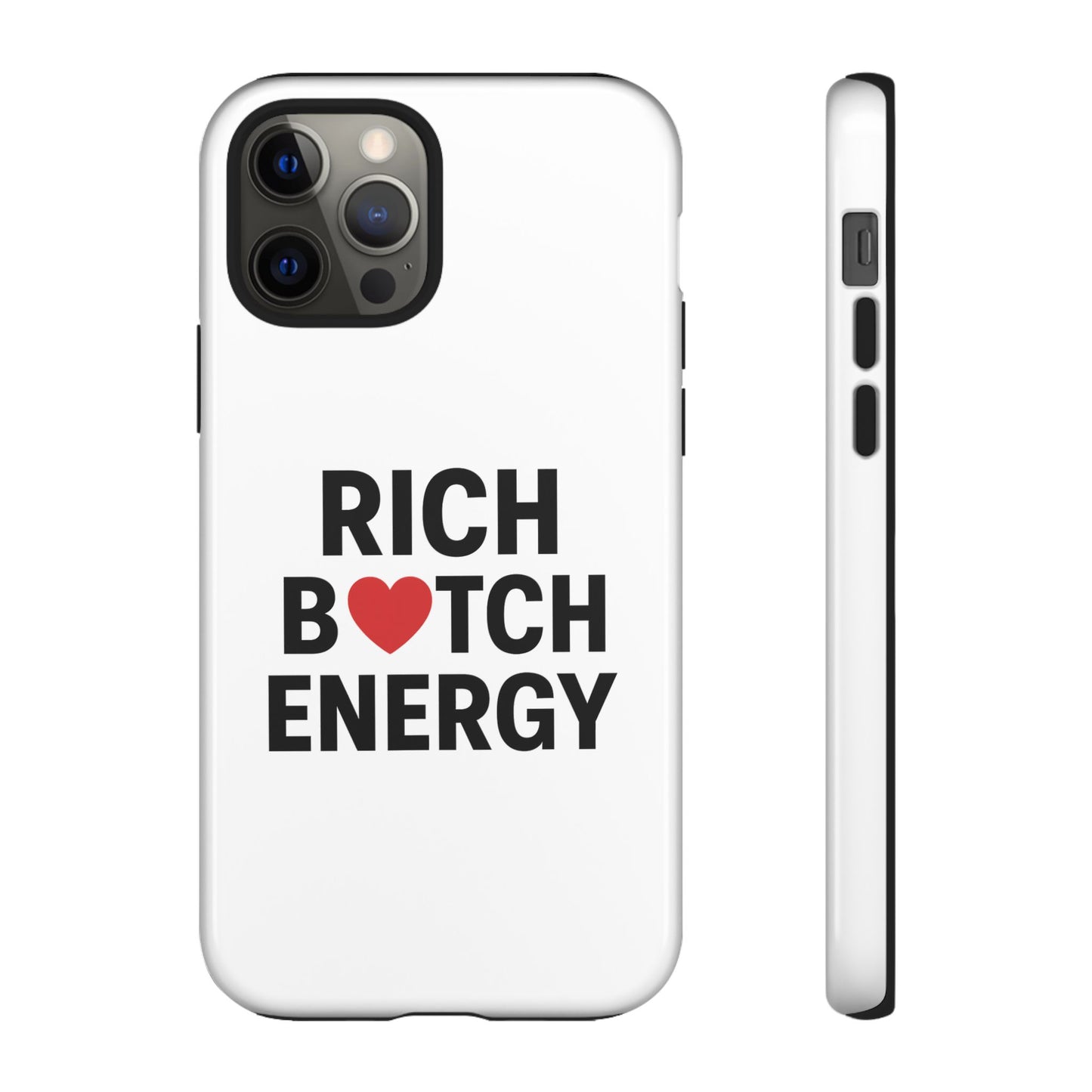 rich bitch energy phone case - tough, stylish protection for confident individuals