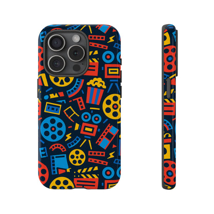 Vibrant 3D Film Reel Protective Phone Case for Unique Style and Robust Protection Compatible with iPhone 13, 14, 15 & 16 – all models including Pro, Pro Max & Plus