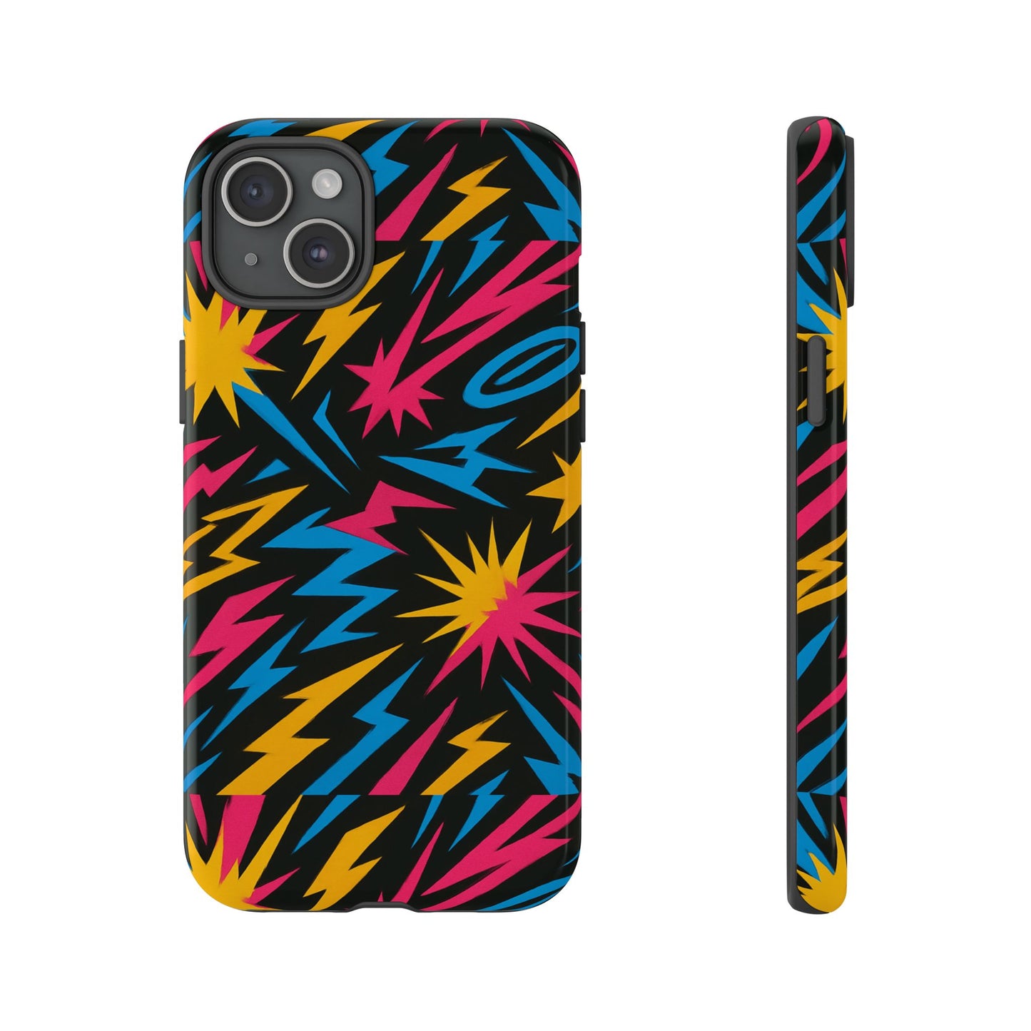 multicolour cartoon 3d wrap protective phone case – funky lightning design for trendy individuals – stylish protection compatible with iphone 13, 14, 15 & 16 – all models including pro, pro max & plus