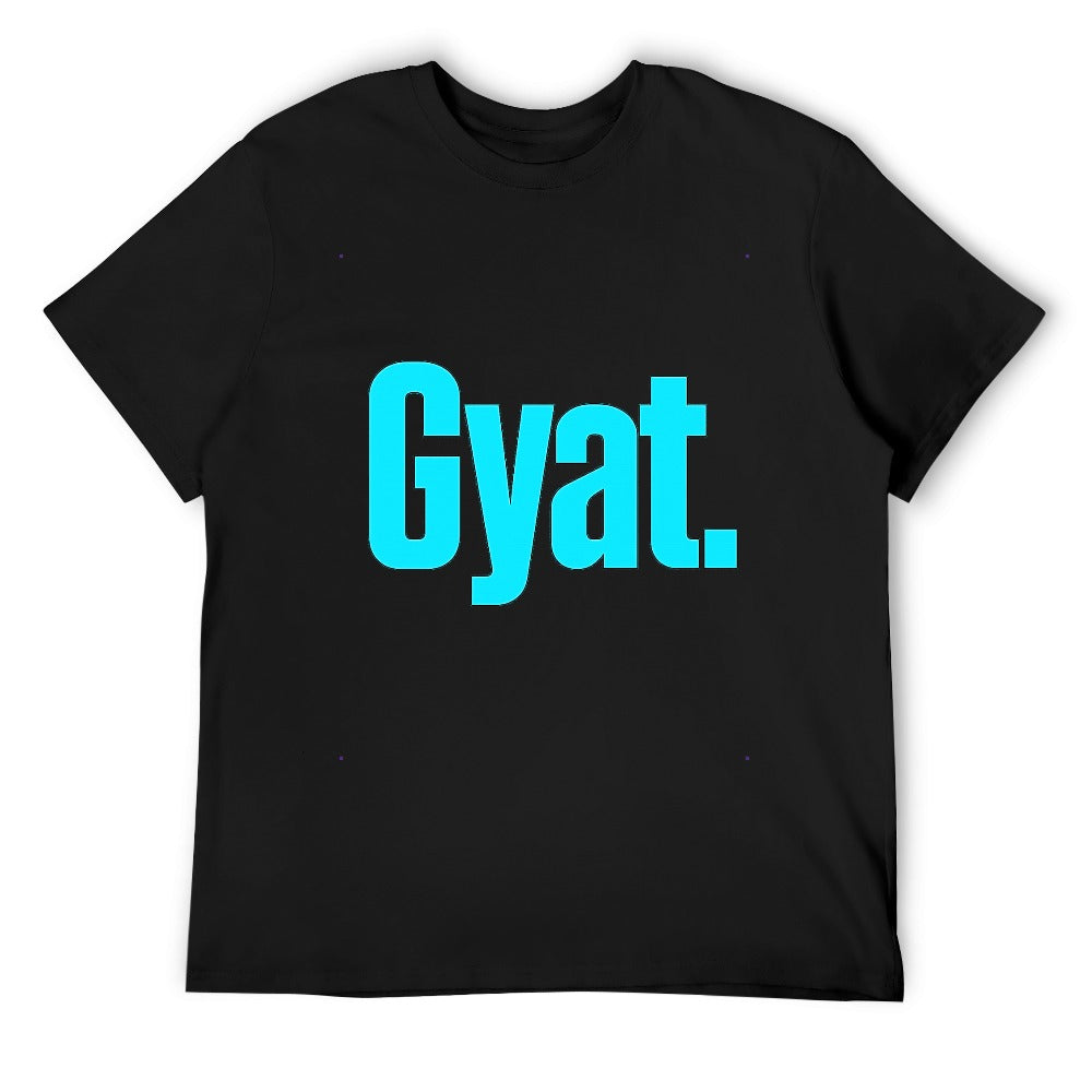 men's t-shirt 100% cotton gyat graphic t-shirt for men, stylish casual wear with bold print, comfortable fit for everyday use, perfect for leisure and fitness activities