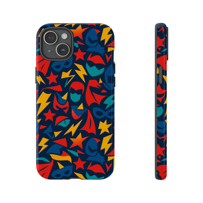 Vibrant Superhero Protective Phone Case with 3D Wrap Design – Stylish Unisex Protection for Smartphones Compatible with iPhone 13, 14, 15 & 16 – All Models Including Pro, Pro Max & Plus