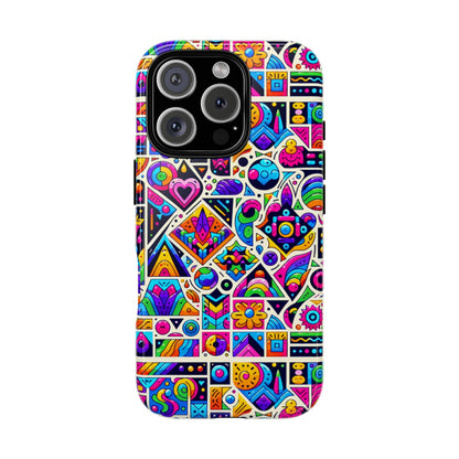 Pattern Image 4 Vibrant Anime Retro Shockproof Phone Case for Men Women