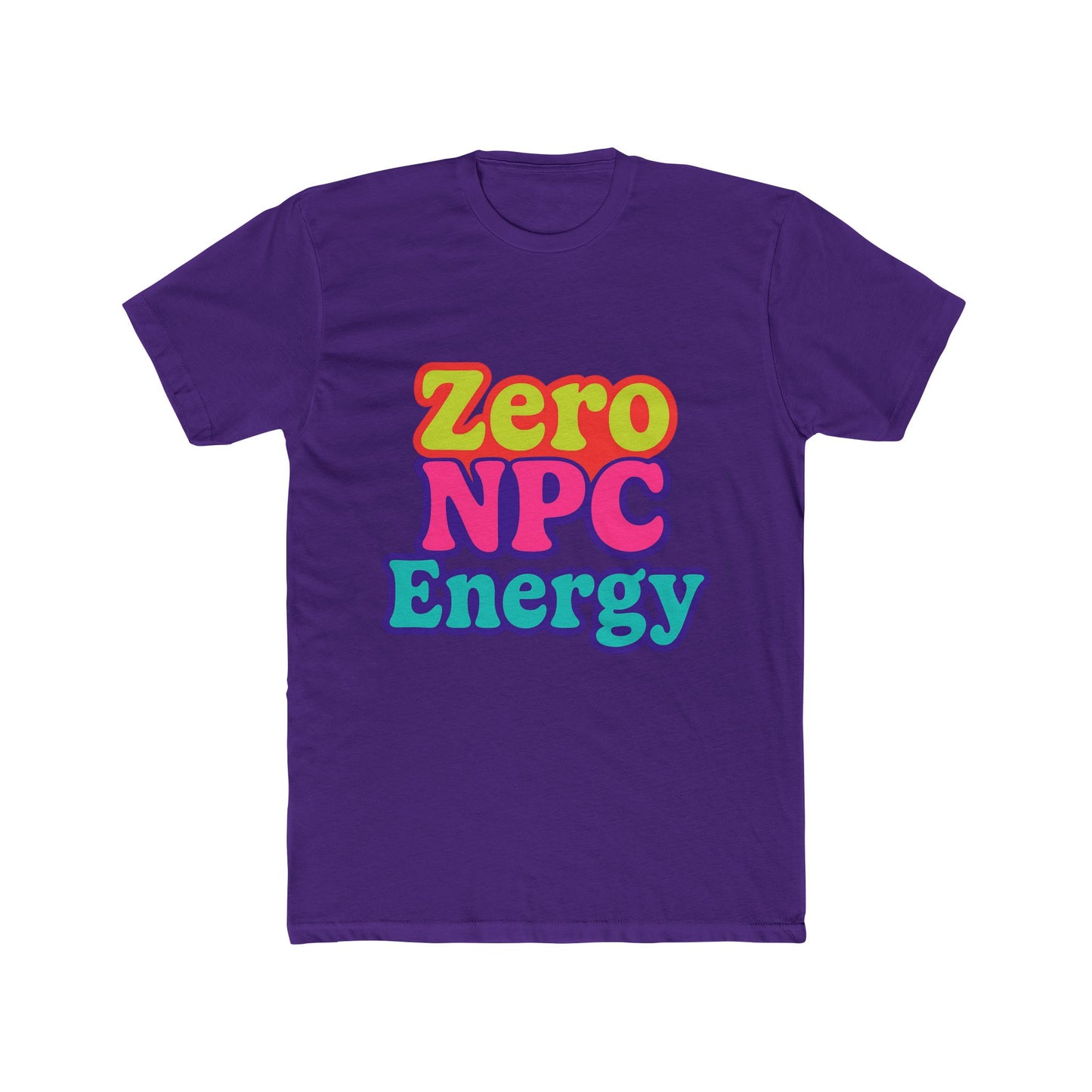 zero npc energy unisex t-shirt - multicolor 1 - ideal for gamers and video game enthusiasts
