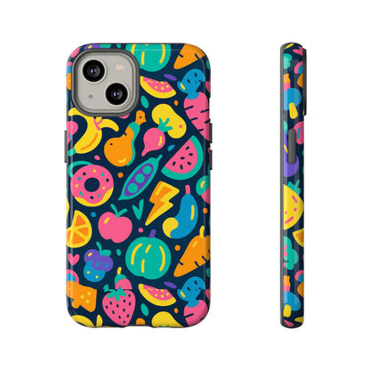 Vibrant 3D Fruit Pattern Protective Phone Case Colourful Accessory for Stylish Individuals Compatible with iPhone 13, 14, 15 & 16 – all models including Pro, Pro Max & Plus