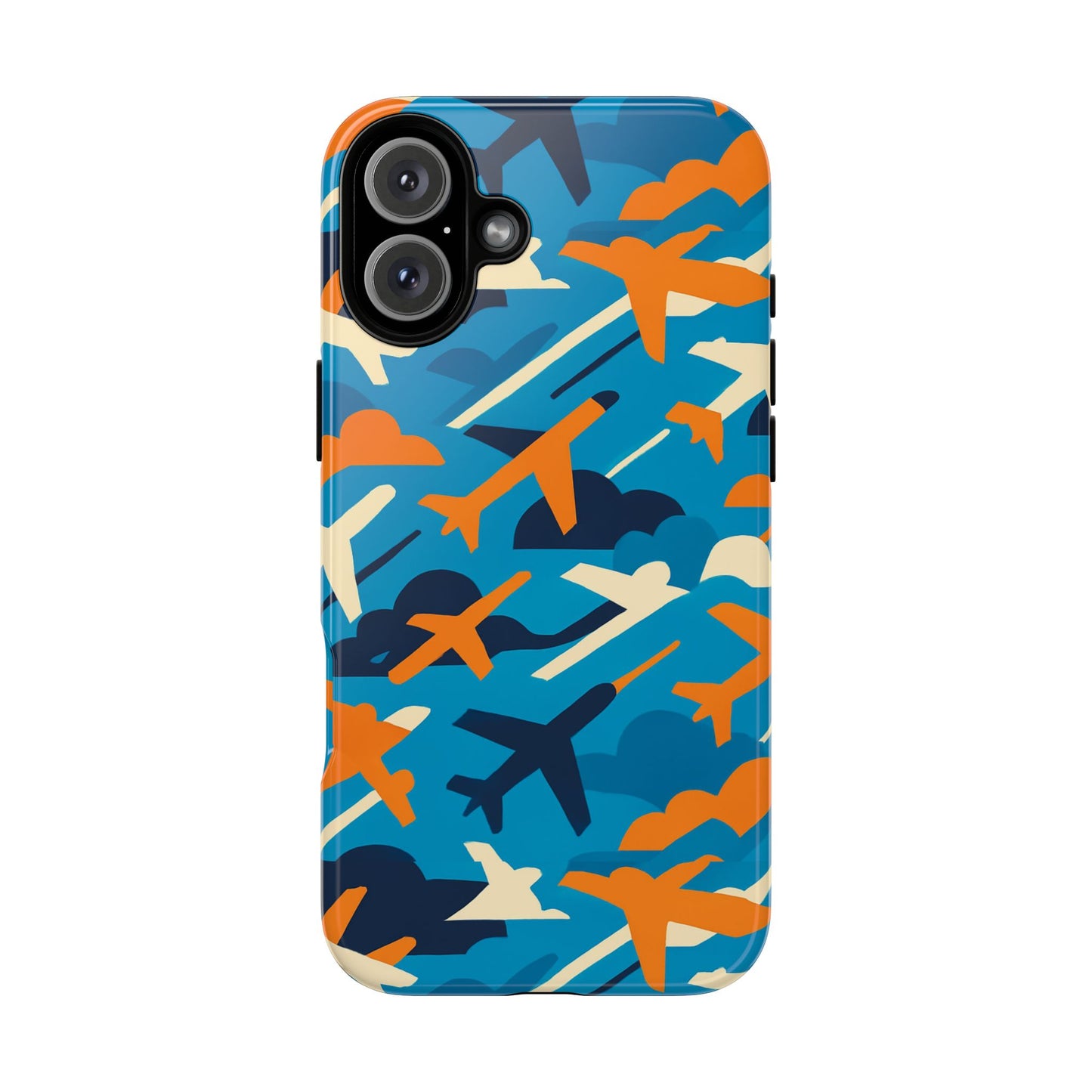 vibrant aviation-themed protective phone case with 3d wrap design – stylish accessory for self-expression – compatible with iphone 13, 14, 15 & 16 – all models including pro, pro max & plus