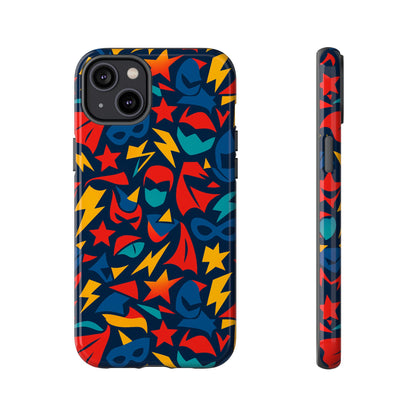 Vibrant Superhero Protective Phone Case with 3D Wrap Design – Stylish Unisex Protection for Smartphones Compatible with iPhone 13, 14, 15 & 16 – All Models Including Pro, Pro Max & Plus