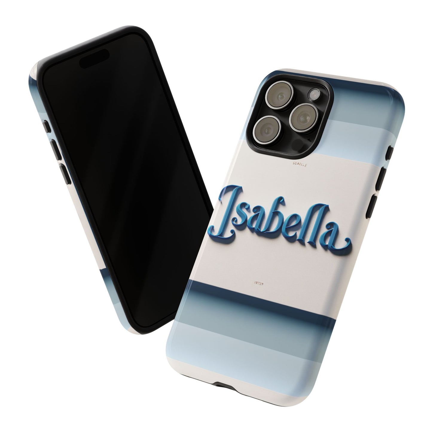 name isabella blue phone case with 3d wrap and vibrant anime inspired design for stylish protection and personalised smartphone accessory