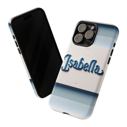 Name Isabella Blue Phone Case with 3D Wrap and Vibrant Anime Inspired Design for Stylish Protection and Personalised Smartphone Accessory