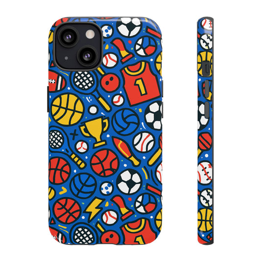 Vibrant Sports-Themed Protective Phone Case with 3D Design for Unique Style – Compatible with iPhone 13, 14, 15 & 16 – All Models Including Pro, Pro Max & Plus