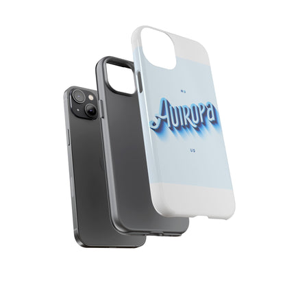 Protective Phone Case with Retro Typography Design in Blue for Stylish Protection, Compatible with iPhone 13, 14, 15 & 16 – all models including Pro, Pro Max & Plus