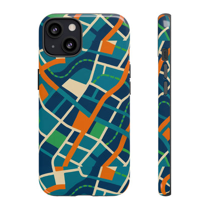 Multicolour Abstract Geometric Phone Case for Stylish Protection Compatible with iPhone 13, 14, 15 & 16 – All Models Including Pro, Pro Max & Plus