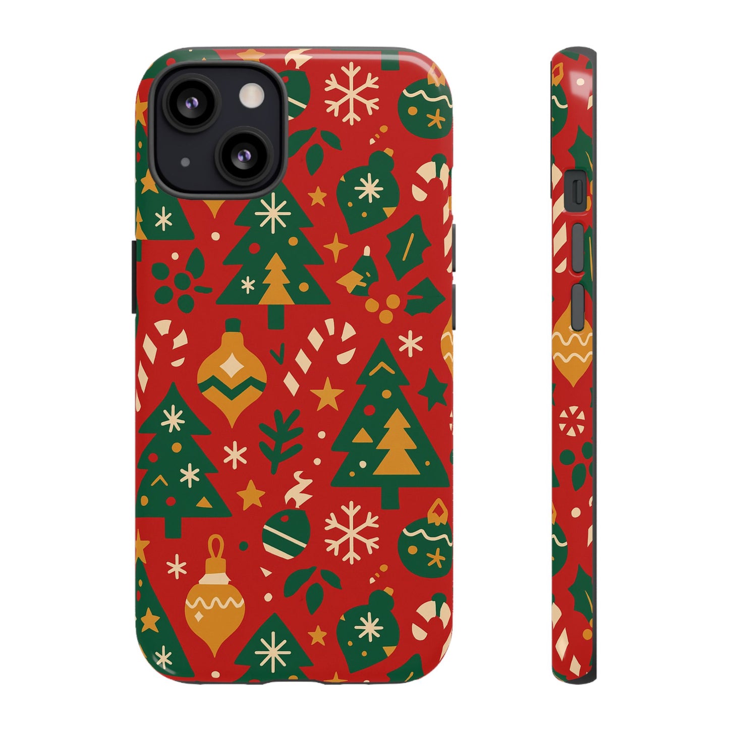 multicolor 3d wrap protective phone case with festive holiday design – fun retro style for smartphone protection compatible with iphone 13, 14, 15 & 16 – all models including pro, pro max & plus