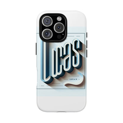 3D Wrap Protective Phone Case in Blue with Playful Typography Design – Stylish Protection Compatible with iPhone 13, 14, 15 & 16 – All Models Including Pro, Pro Max & Plus