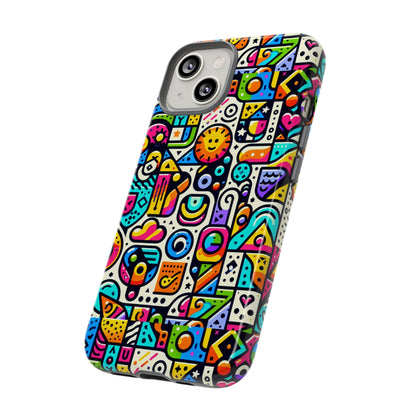 Pattern Image 9 Vibrant Shockproof Phone Case for Anime and Comic Fans with Bold Geometric Design, Durable Finish, and Impact Protection Compatibility with iPhone 13, 14, 15 & 16 – all models including Pro, Pro Max & Plus