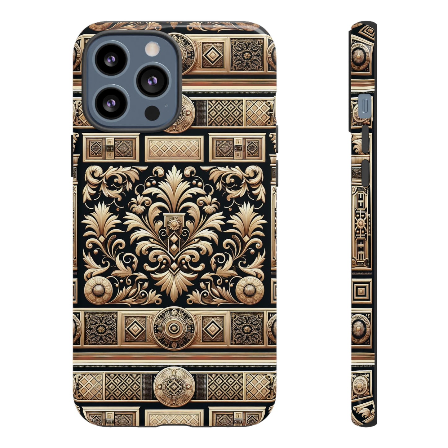 pattern image 9 vibrant 3d phone case for anime and comic fans with ornate baroque design for stylish protection compatible with iphone 13, 14, 15 & 16 – all models including pro, pro max & plus