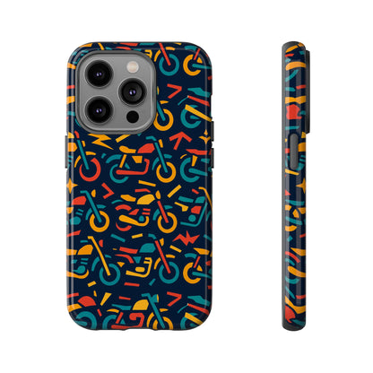 Vibrant Multicolour Motorcycle Design Protective Phone Case for Stylish Protection – Compatible with iPhone 13, 14, 15 & 16 – All Models Including Pro, Pro Max & Plus