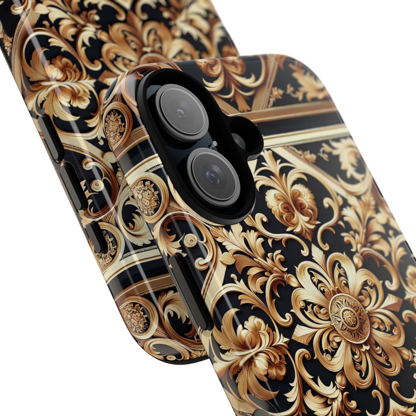pattern image 5 vibrant anime comic style shockproof phone case with ornate baroque design compatible with iphone 13, 14, 15 & 16 – all models including pro, pro max & plus