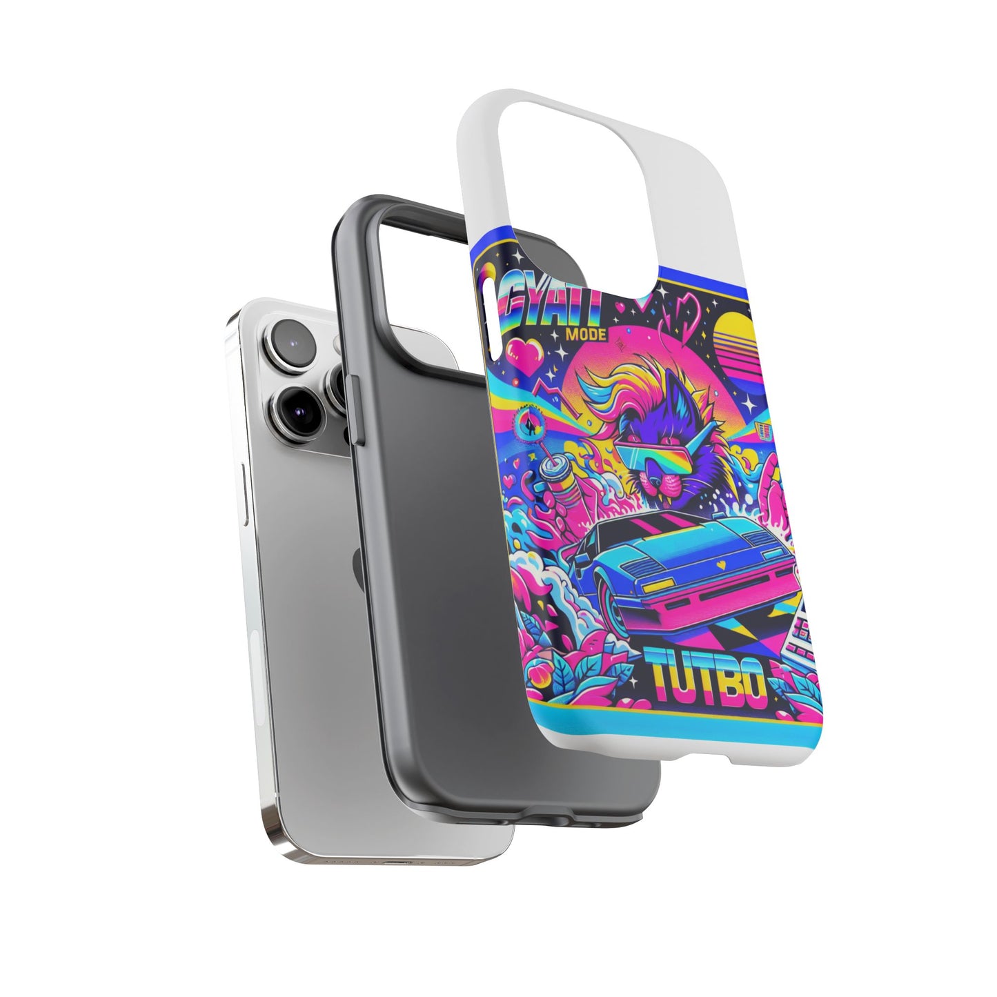 gyatt mode turbo 3d wrap protective phone case for anime lovers