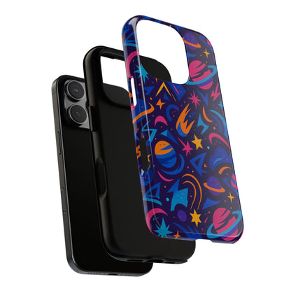 Multicolour 3D Wrap Protective Phone Case with Space Theme for Men and Women – Stylish Protection Accessory Compatible with iPhone 13, 14, 15 & 16 – All Models Including Pro, Pro Max & Plus